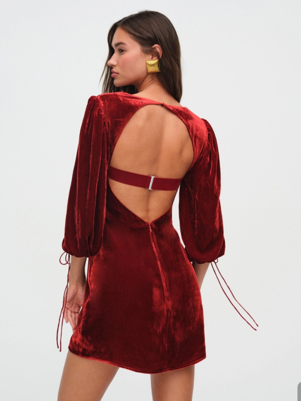 NWT For Love and Lemons Nadine velvet bustier dress - Picture 2 of 9